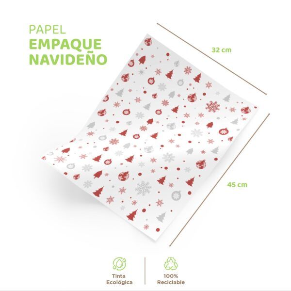 Papel Navideño Rojo - Imagen 2