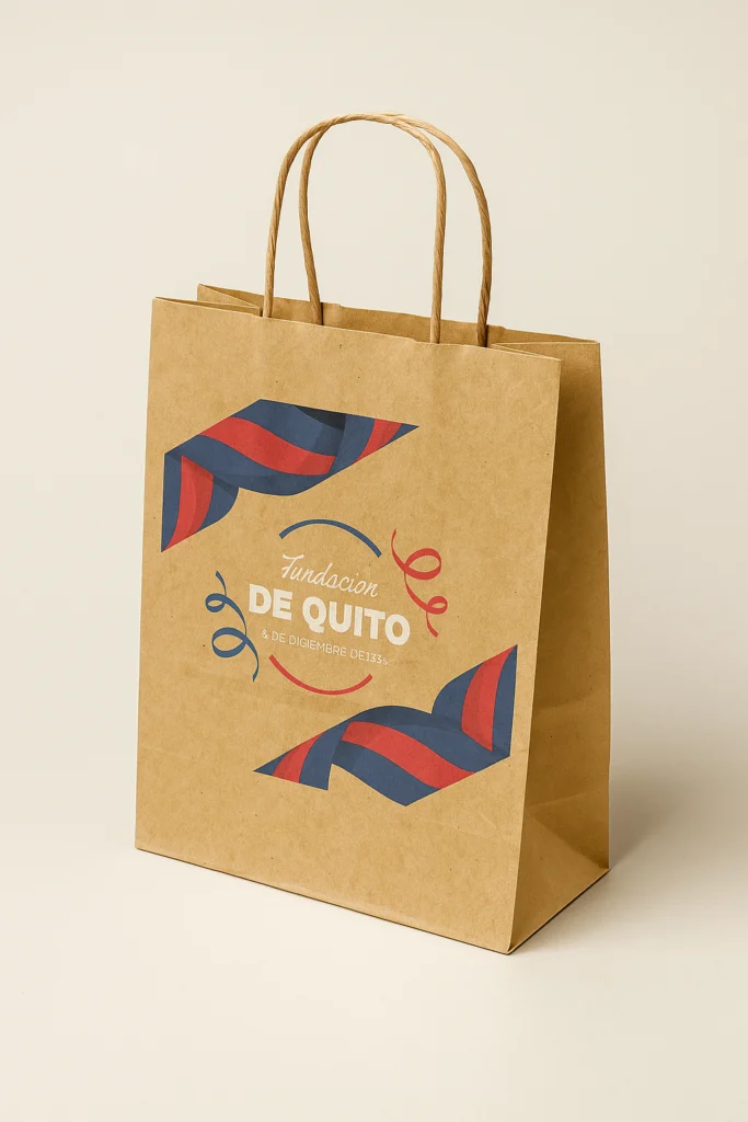 packaging Fiestas de Quito con fundas ecológicas