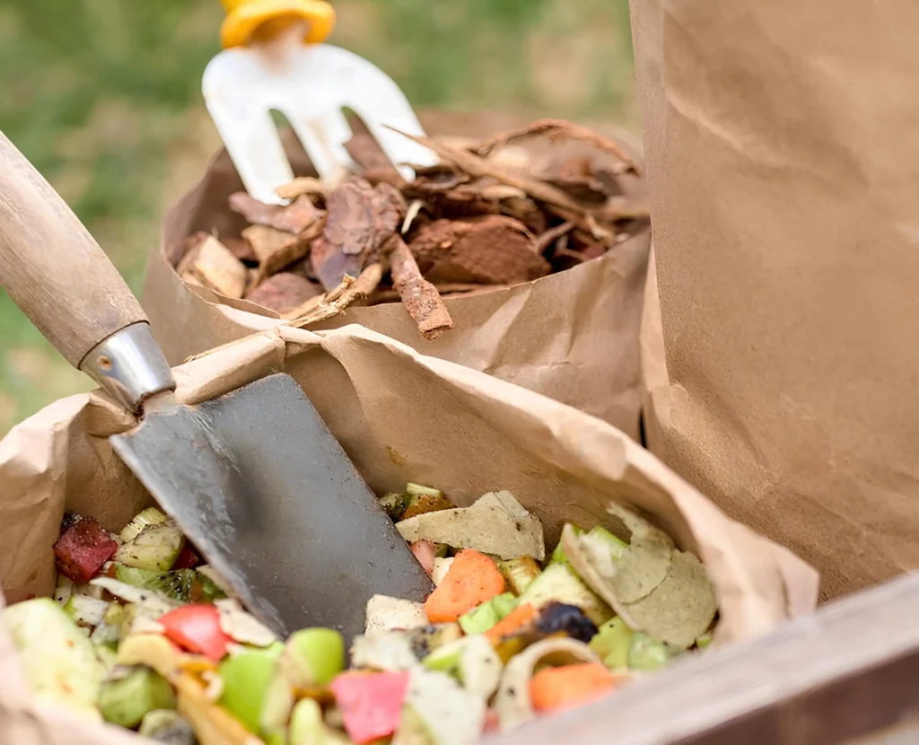 compost de empaques biodegradables en casa