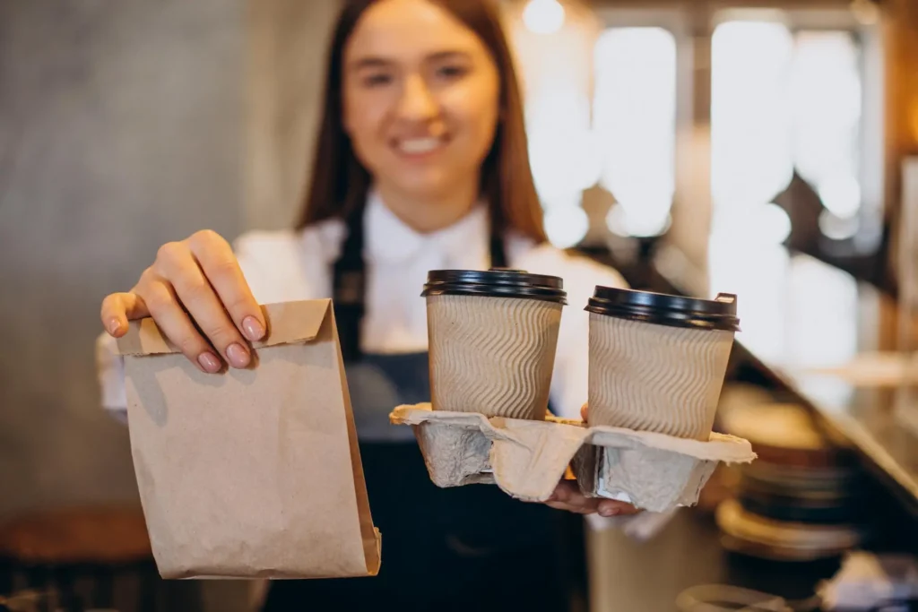 empaques para cafeterías en vasos biodegradables para café
