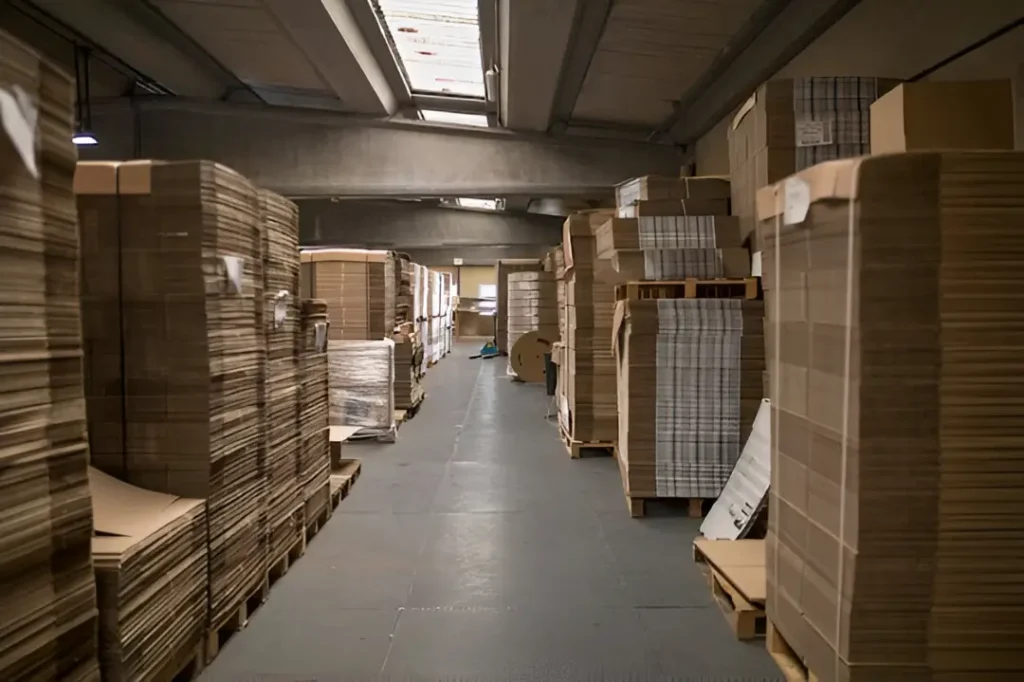 Interior de fabrica de empaques biodegradables